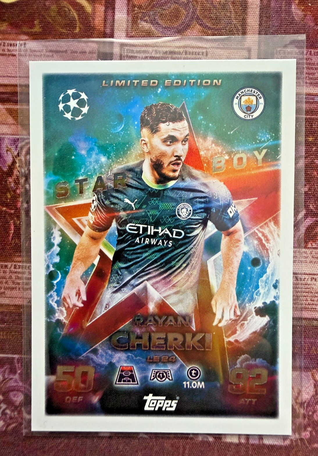 Topps Karte Rayan Cherki LE 24 Limited Edition