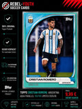 Topps Cristian Romero Aqua Parallel 108/199 Argentina Limited Numbered 2025/26