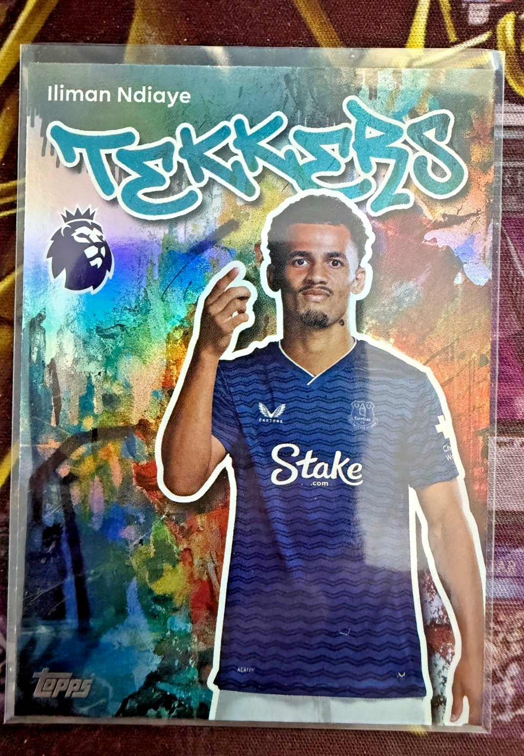 Iliman Ndiaye Tekkers DS #405 Topps Premier League 2025/26 Everton Insert NM