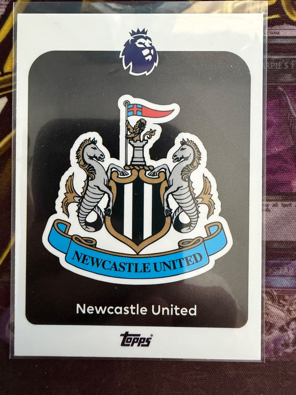 Newcastle United Club Crest Topps Premier League 2025/26 Logo Card NM