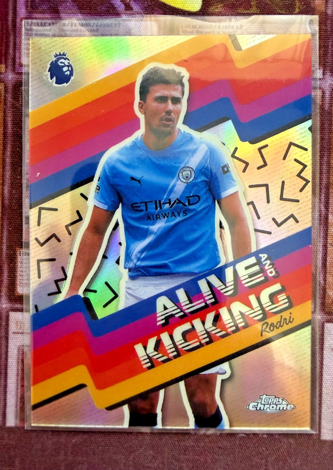 2026 Topps Chrome Premier League No. AK-4 Rodri Alive and Kicking