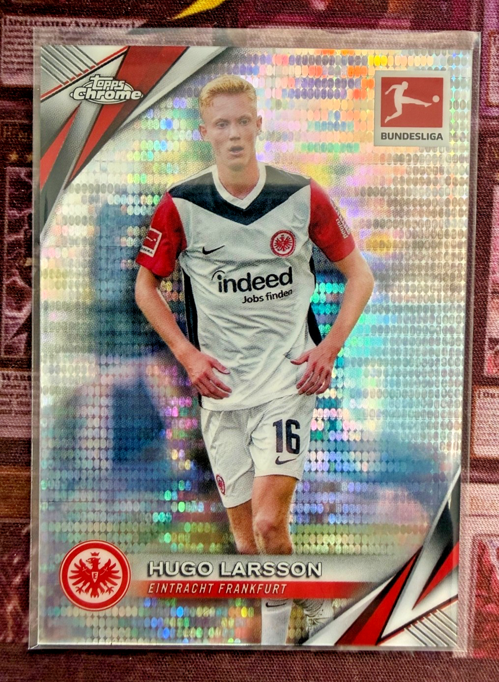 Hugo Larsson 2024-25 Topps Chrome Bundesliga Refractor #39 Eintracht Frankfurt
