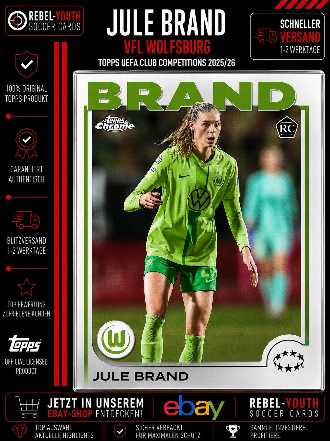 Jule Brand  Topps UEFA Club Competitions 2025/26 VfL Wolfsburg