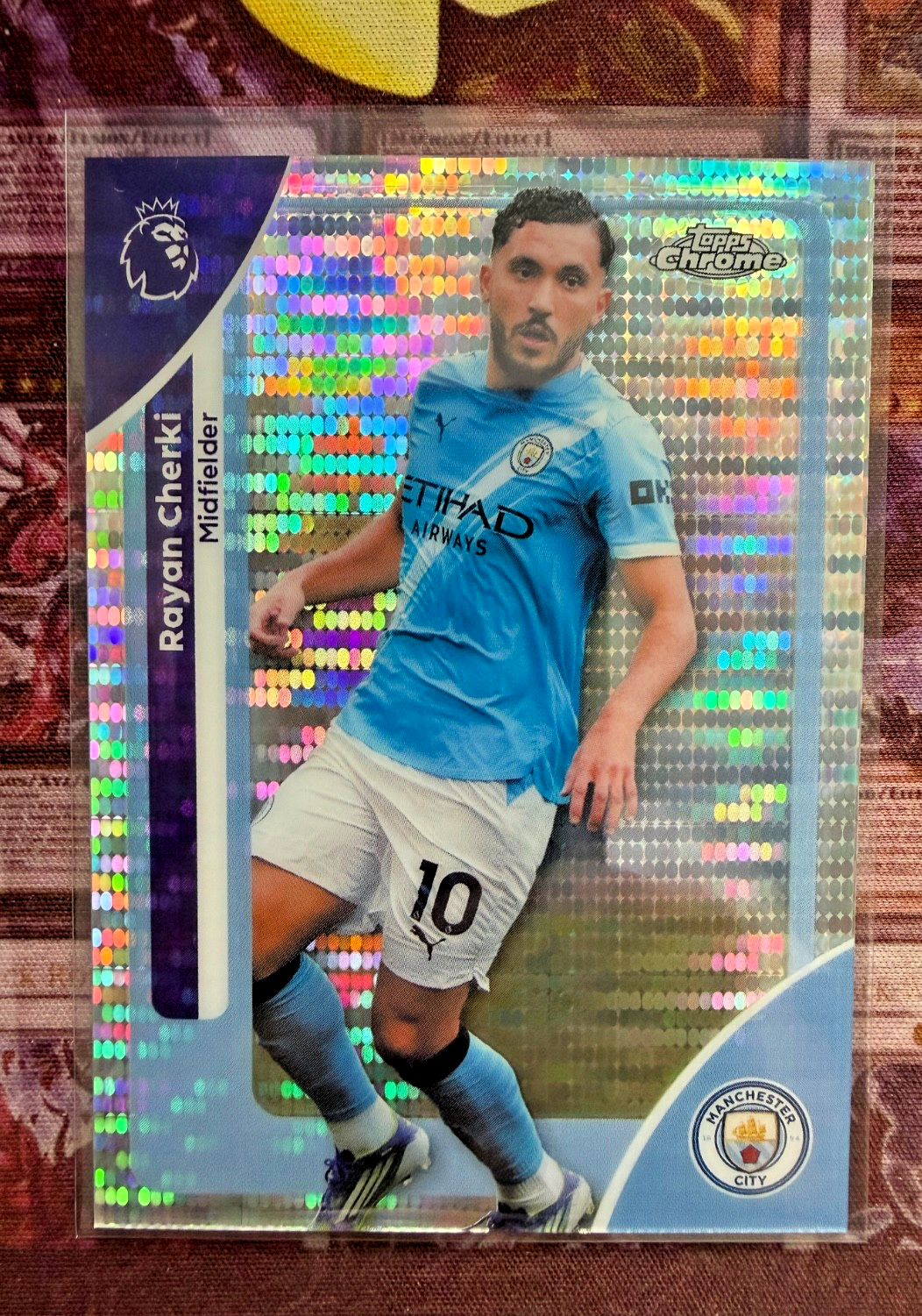 Rayan Cherki Speckle Refractor Topps Chrome Premier League 2025/26 Manchester