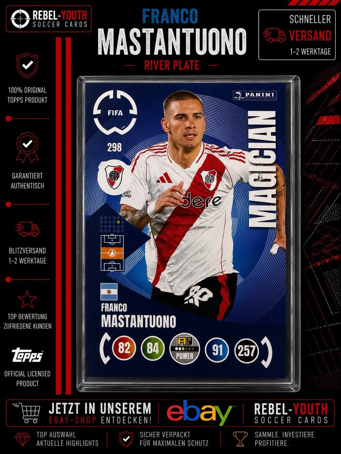 Franco Mastantuono Power FIFA Club World Cup 2025 Panini River Plate Argentina
