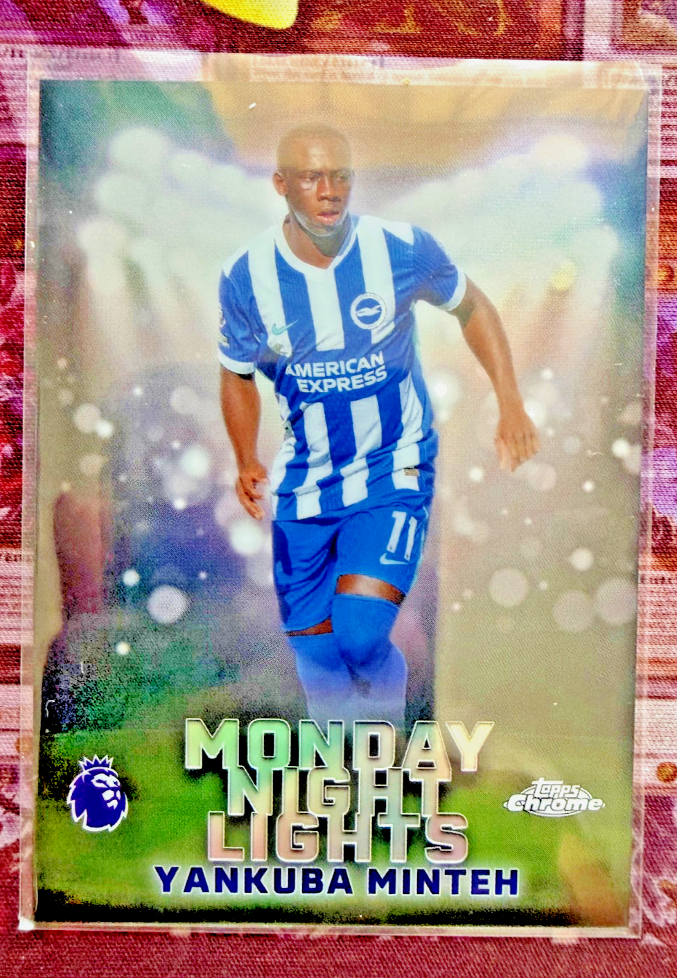 2026 Topps Chrome Premier League MNL-16 Yankuba Minteh Monday Night Lights