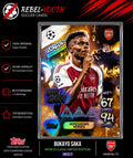 Bukayo Saka World Class Limited Edition WLE7 Arsenal FC Topps Match Attax