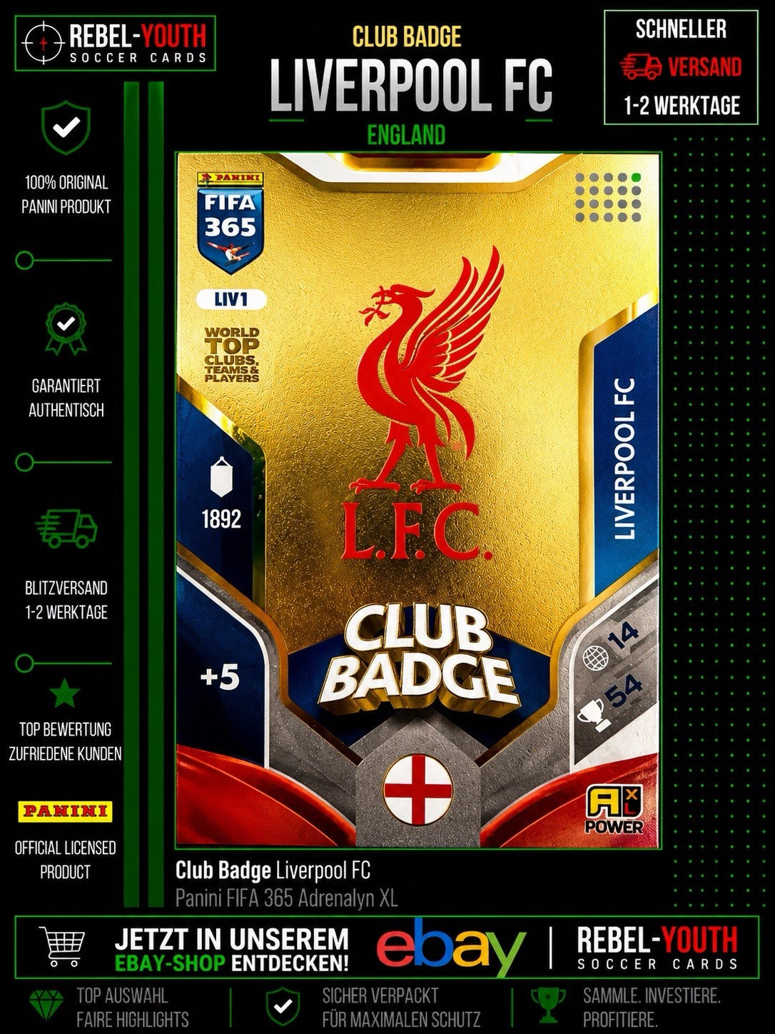Panini Adrenalyn XL ☆ FIFA 365 2026 ☆ Football Cards (Ajax to Liverpool)