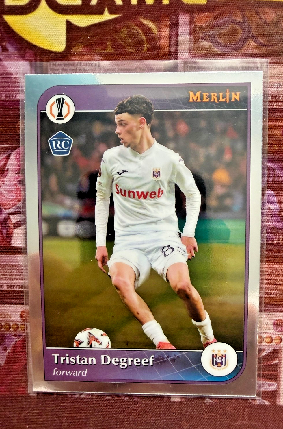 Tristan Degreef RC Topps Merlin 2024/25 RSC Anderlecht Rookie Card UEFA Europa L
