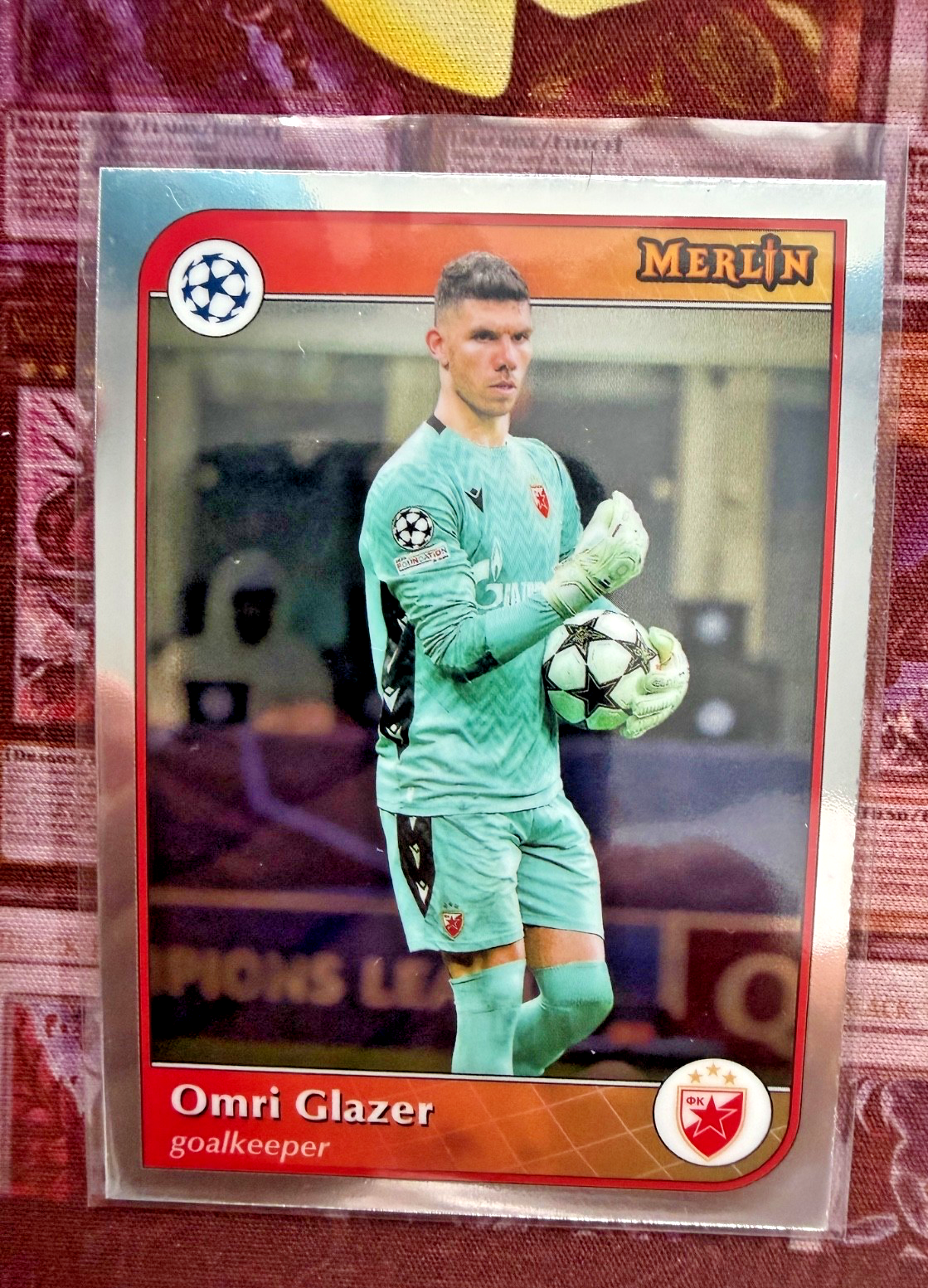 Topps Merlin 2024/25 Omri Glazer Red Star Belgrade UEFA Champions League Base