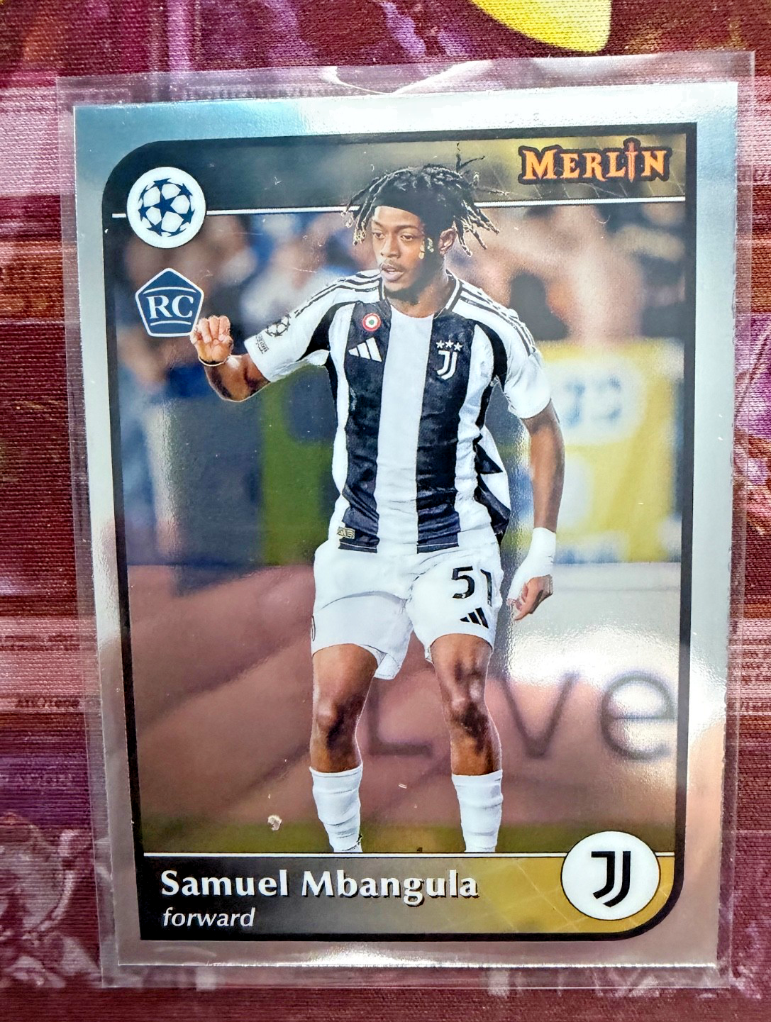 Topps Merlin 2024/25 Samuel Mbangula RC Rookie Card Juventus UEFA Champions Leag