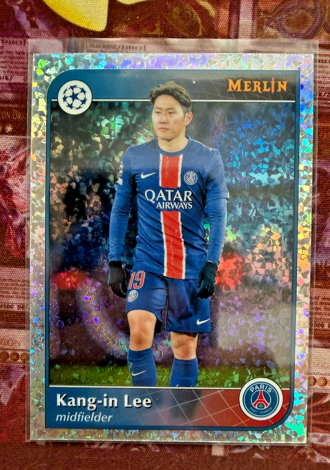 Kang-in Lee 2024-25 Topps Merlin Speckle Refractor PSG Paris Saint-Germain