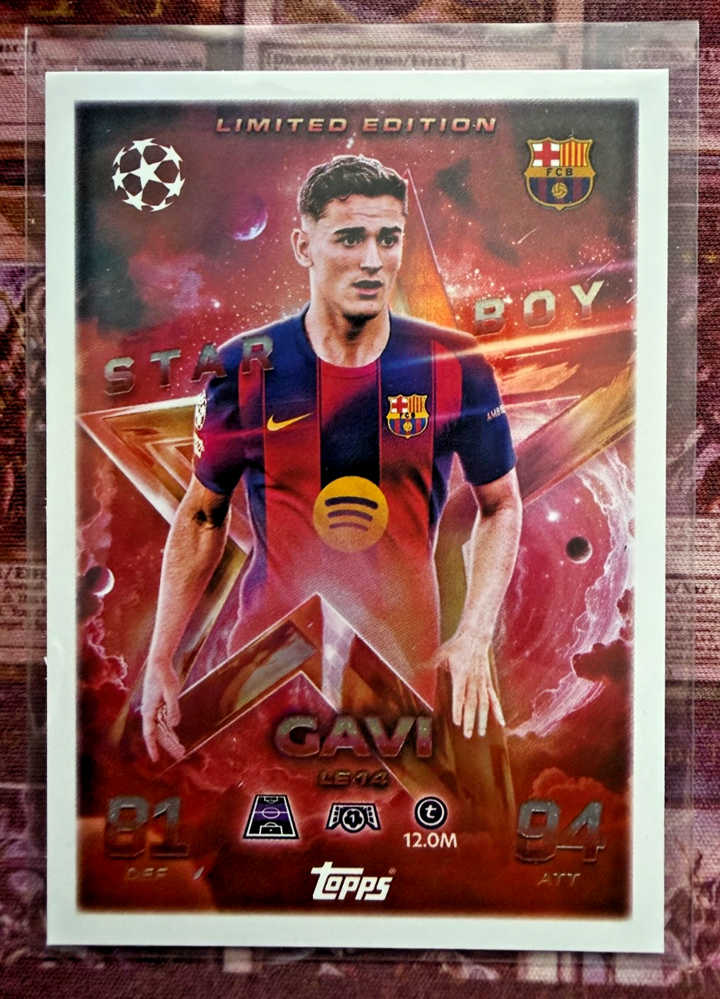 Topps Match Attax Champions League 2025/26 | Limited Edition Karte LE 14 Gavi
