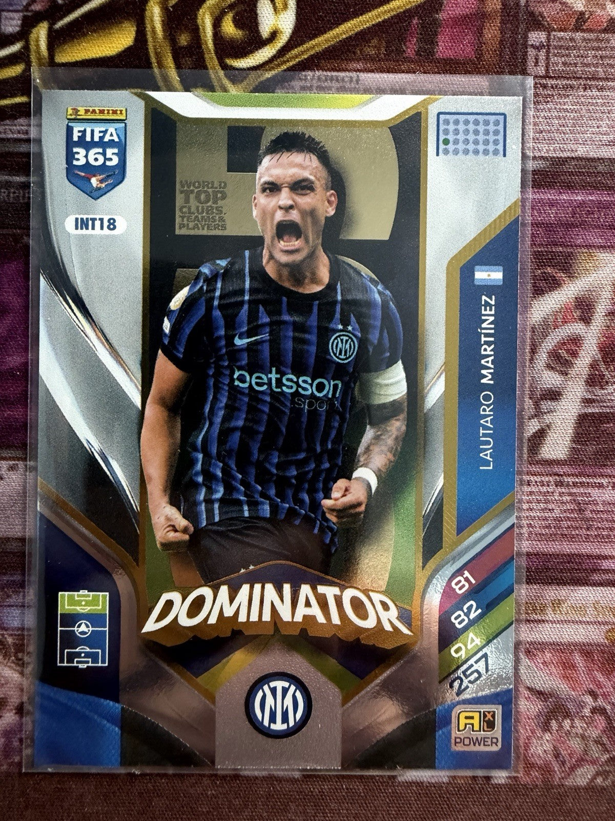Panini Adrenalyn XL 2026 FIFA 365 Lautaro Martinez Inter Milan Dominator Rare