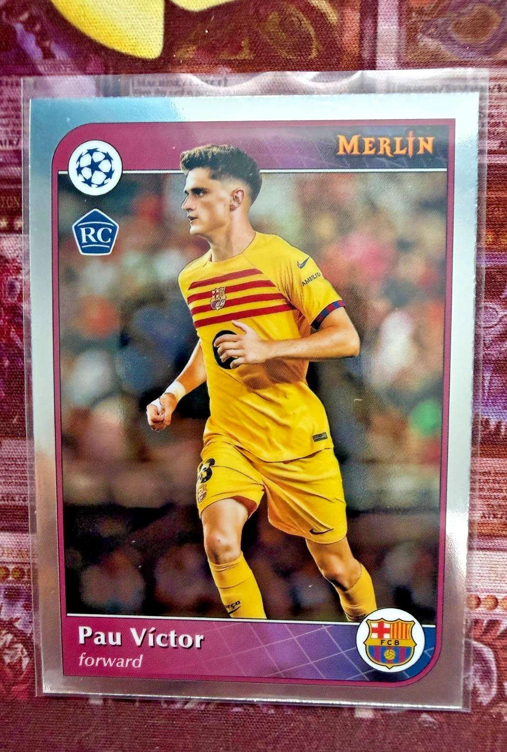 Pau Víctor RC Topps Merlin 2024/25 FC Barcelona Rookie Card UEFA Champions Leagu