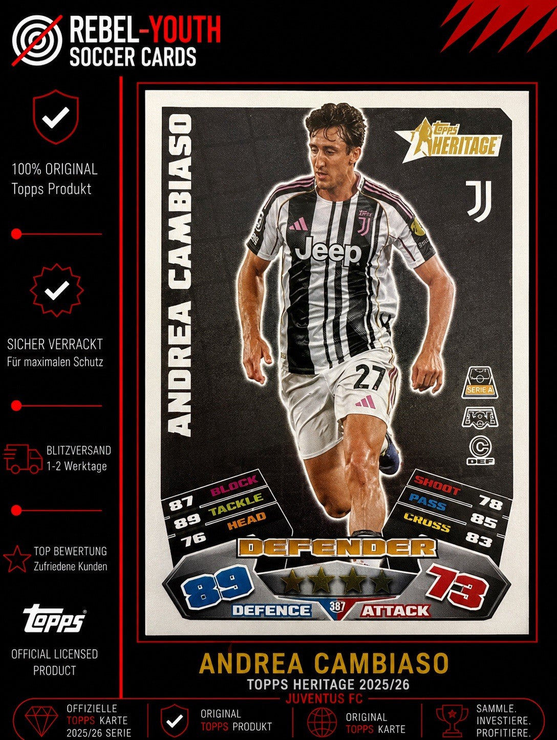 Topps Match Attax Champions League 2025/26 - Heritage - Andrea Cambiaso