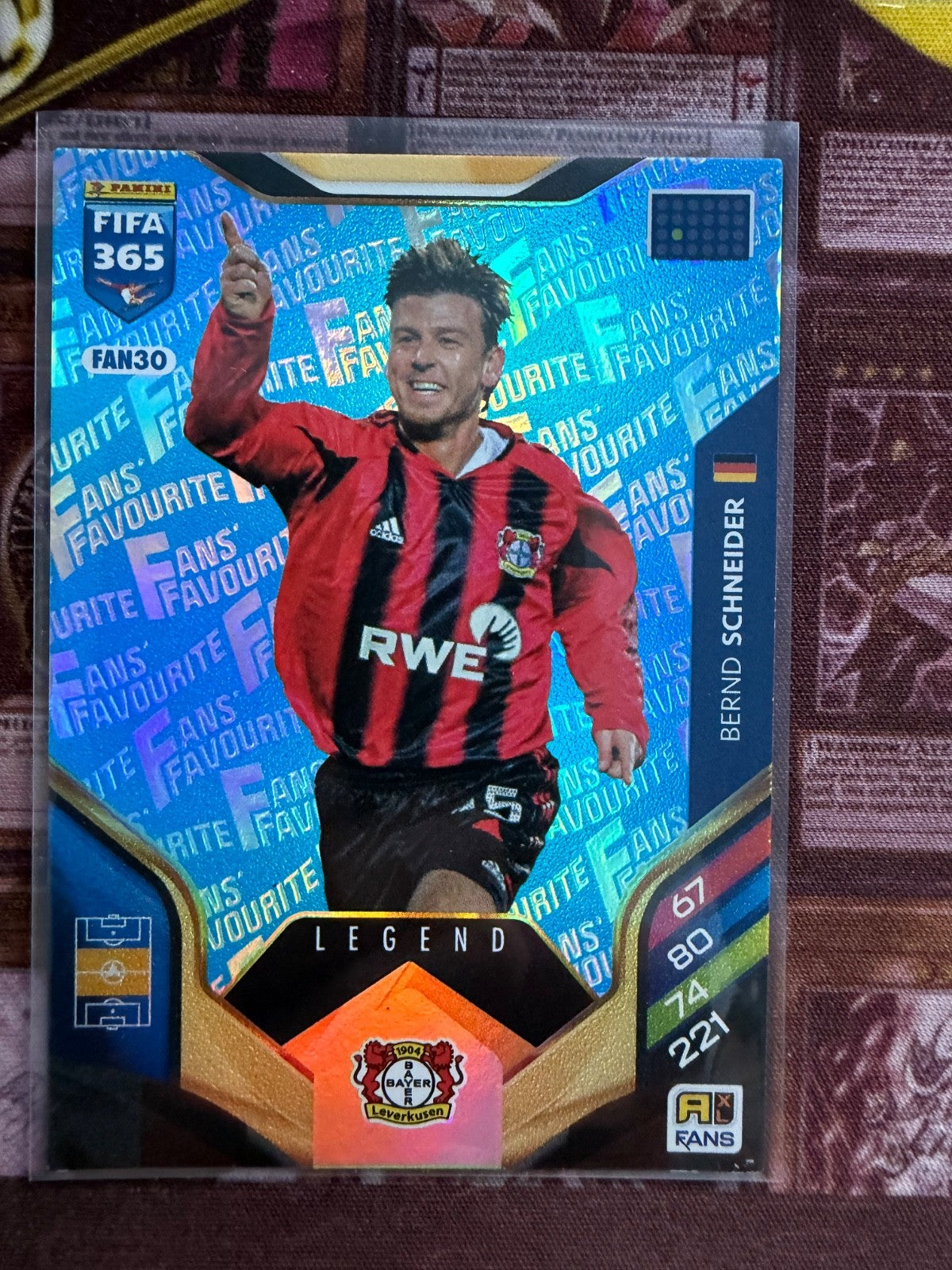 Bernd Schneider Fans Favourite FAN30 Legend Bayer Leverkusen Panini FIFA 365