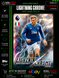 Jarrad Branthwaite Lightning Chrome Topps Chrome 2024/25 Everton LC-18
