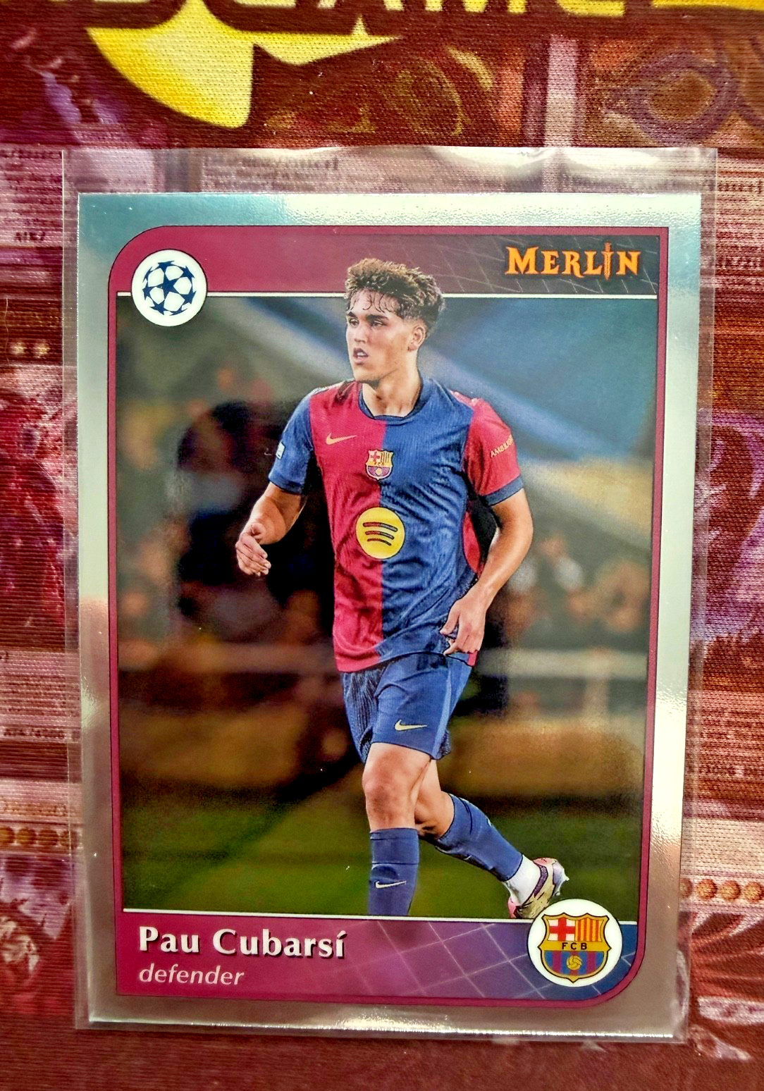 Pau Cubarsí Topps Merlin 2024/25 FC Barcelona UEFA Champions League Base Card