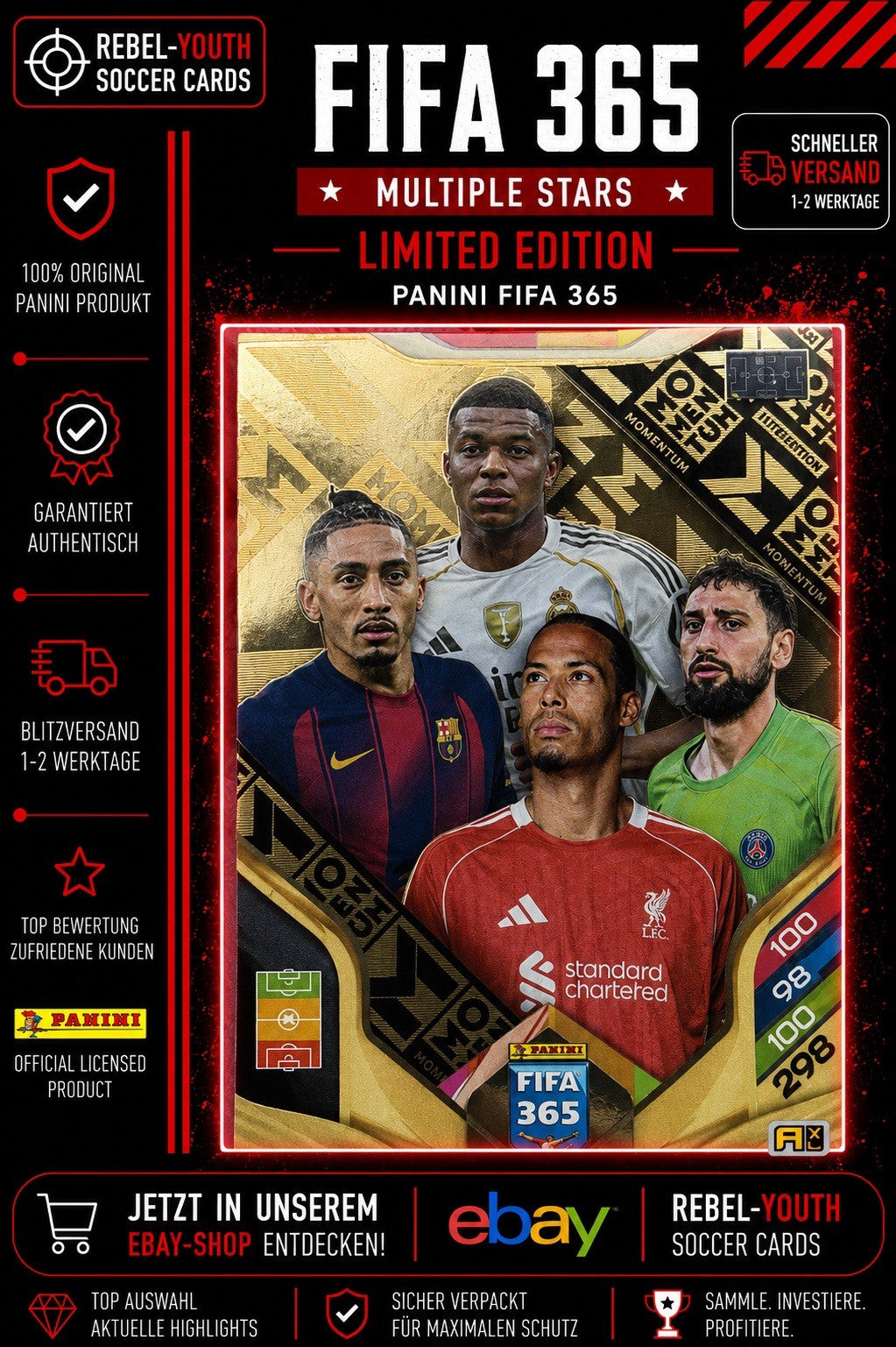 FIFA 365 Multiple Stars Momentum Mbappé Virgil van Dijk Raphinha Donna