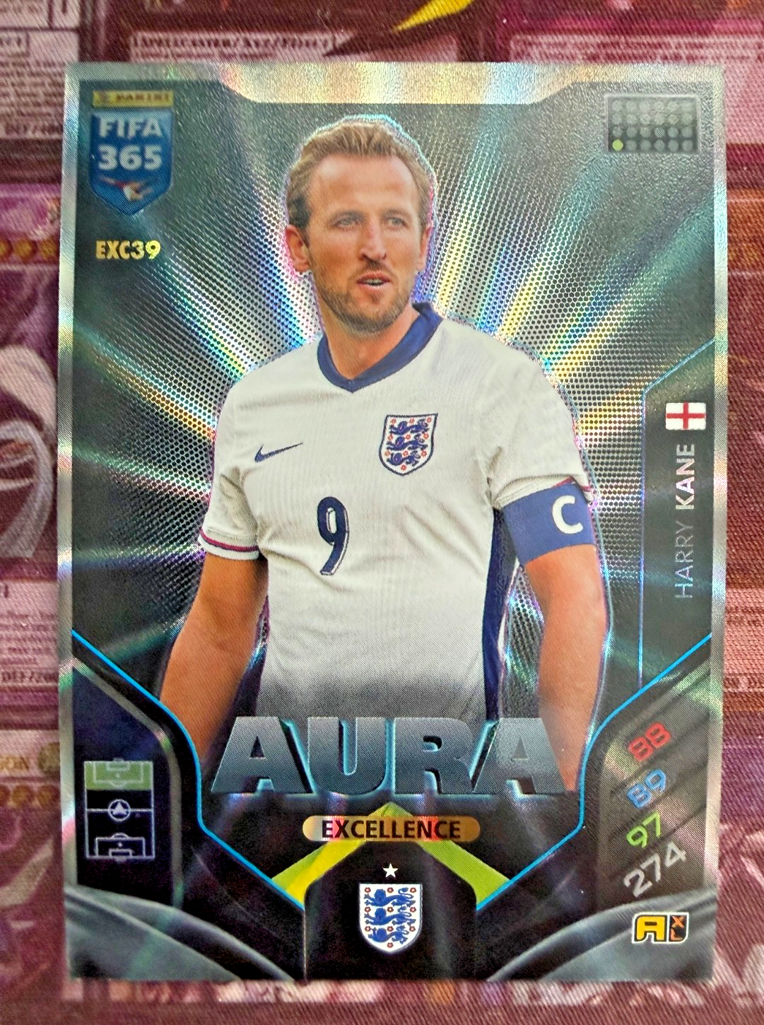 Harry Kane EXC39 Aura Excellence Panini FIFA 365 2025/26 England Bayern Munich