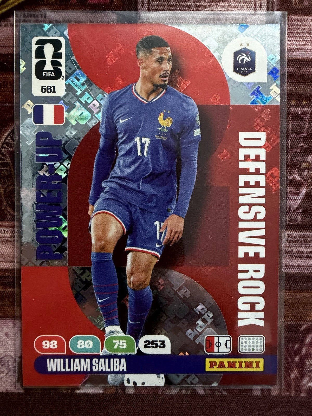 Panini World Cup Adrenalyne XL 2026 - William Saliba - Power UP N•561 France
