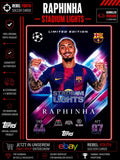 Raphinha Stadium Lights LE2 Limited Edition Topps Barcelona UCL Insert