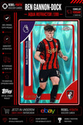 Ben Gannon-Dock Topps Chrome Aqua Refractor /199 #110 Bournemouth 2024/25