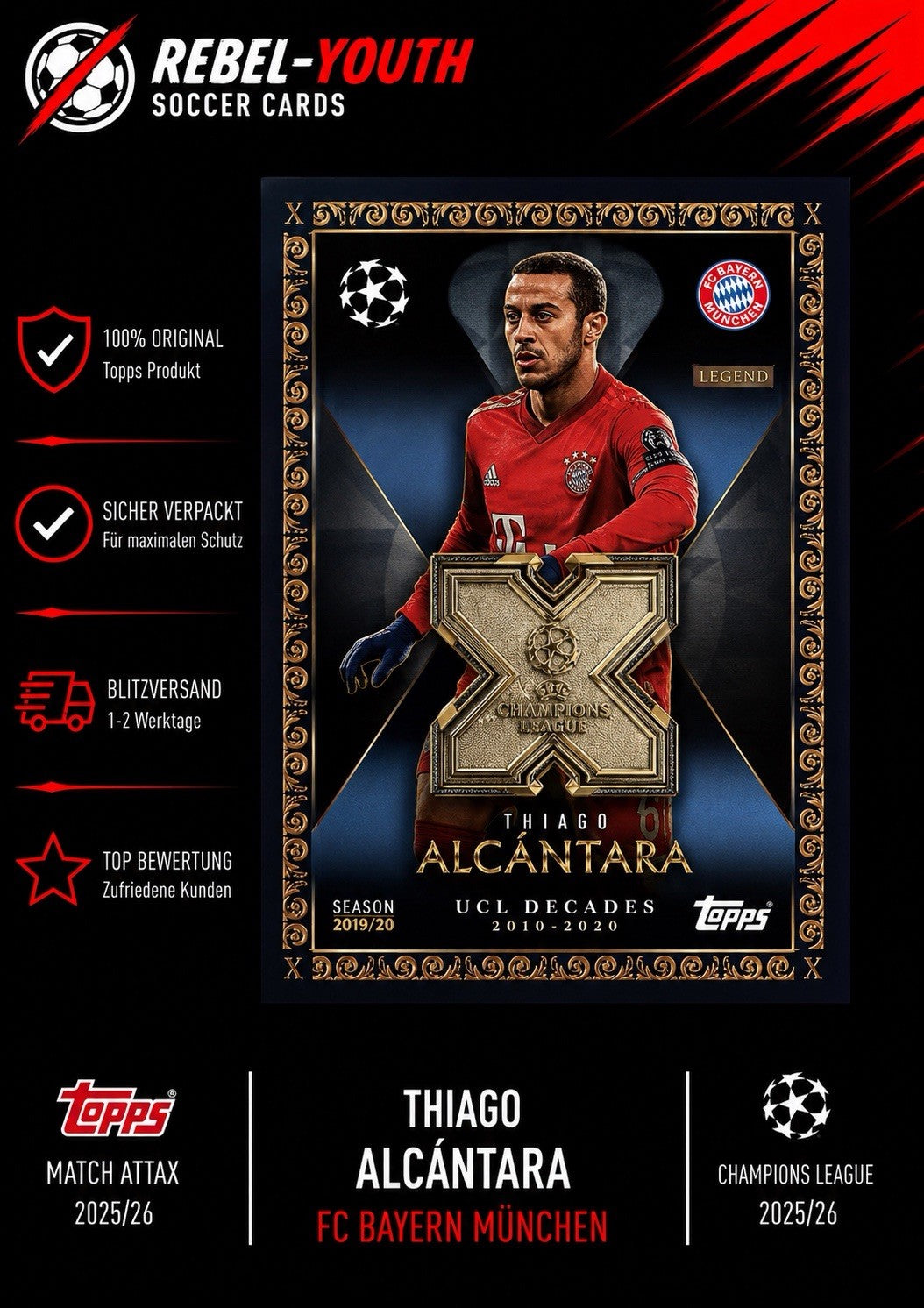 UCLD-TA Relic Thiago Alcantara ⚽️ Match Attax Champions League 2025-26 Extra