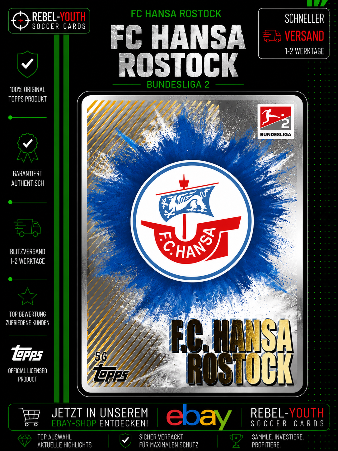 Match Attax Bundesliga 2023/24 EXTRA 573 - F.C. Hansa Rostock - Clubkarte