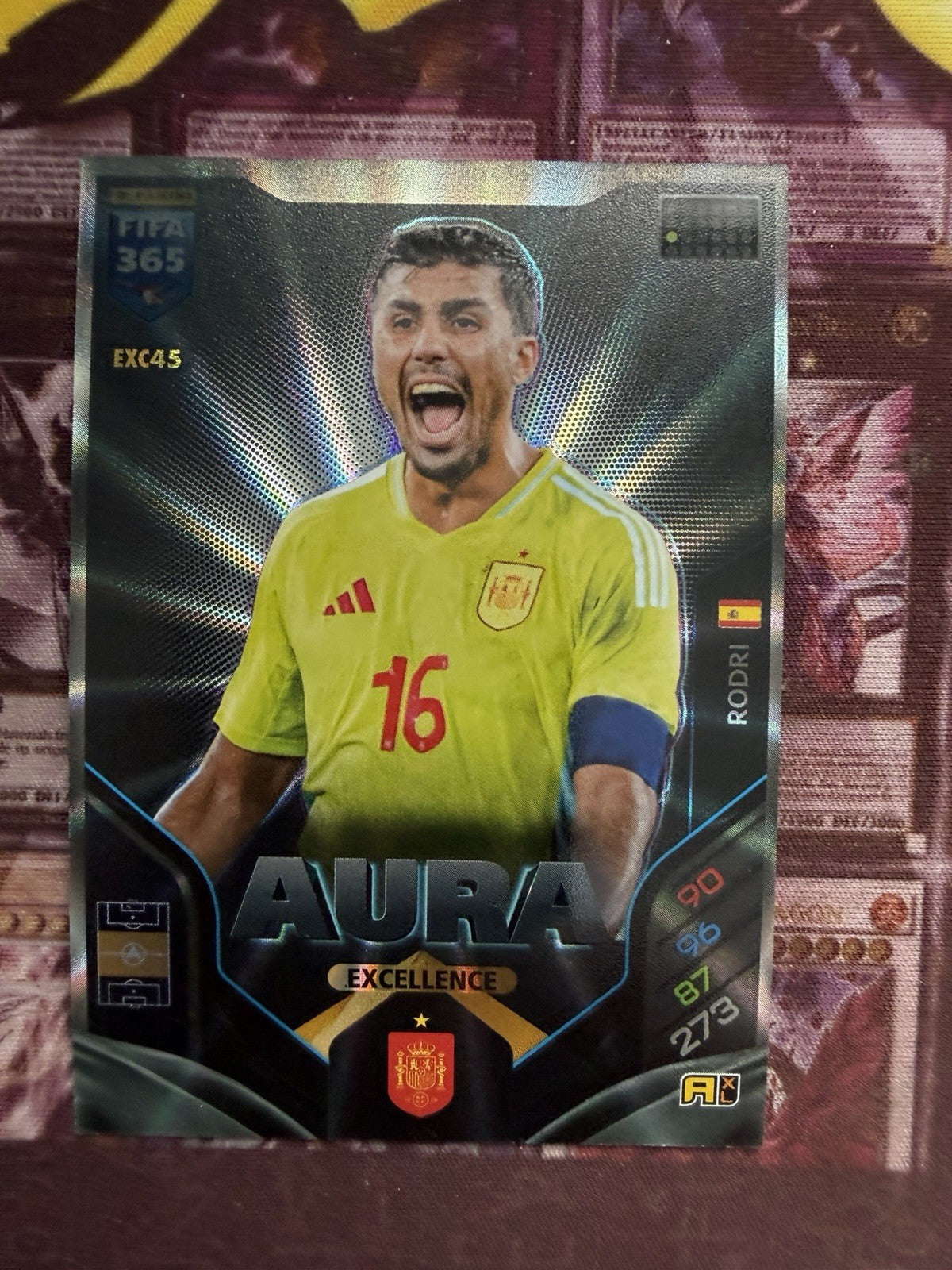Rodri Aura Excellence EXC45 Panini FIFA 365 Adrenalyn XL 2026 Spain Manchester