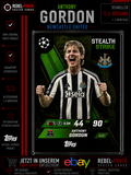 Anthony Gordon Stealth Strike #445 Topps Match Attax Champions League 2025/26 Ne
