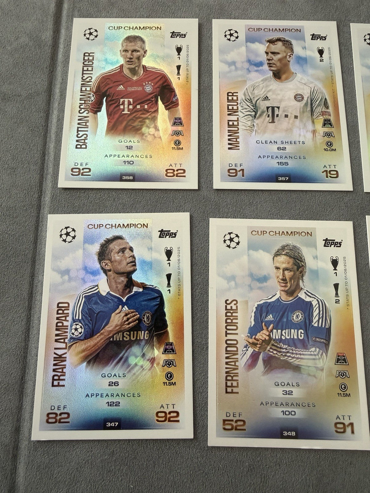 Topps Match Attax Cup Champions 2025/2026 8 Karten NEU