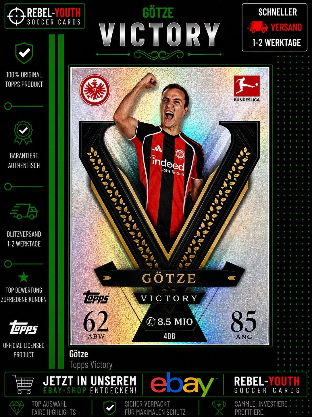 Topps Match Attax 2024/25 Mario Götze Victory Eintracht Frankfurt #408