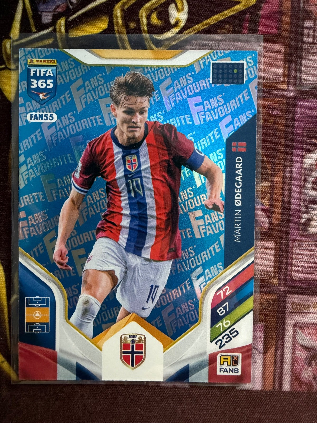Martin Ødegaard Fans Favourite FANS55 Norway Panini FIFA 365 2025 Card