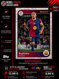 Raphinha Topps Merlin 2024/25 Silver Shimmer Refractor FC Barcelona