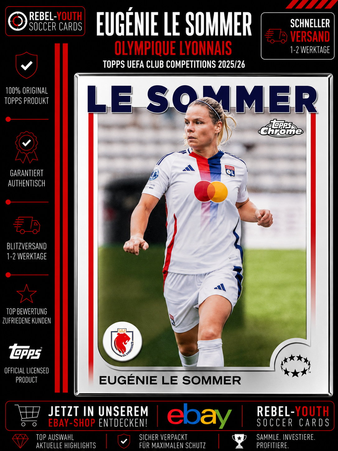 Eugénie Le Sommer Topps UEFA Club Competitions 2025/26 Olympique Lyonnais