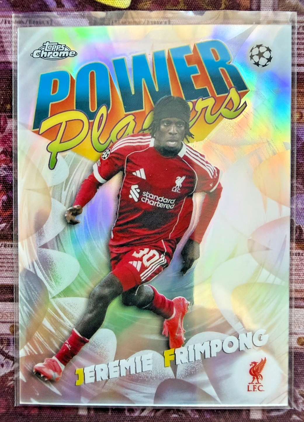 Jeremie Frimpong Power Players Topps Chrome UEFA Club  Liverpool PP-1