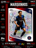 2025-26 Topps Chrome UEFA Marquinhos Checkered Refractor Paris Saint-Germain #94