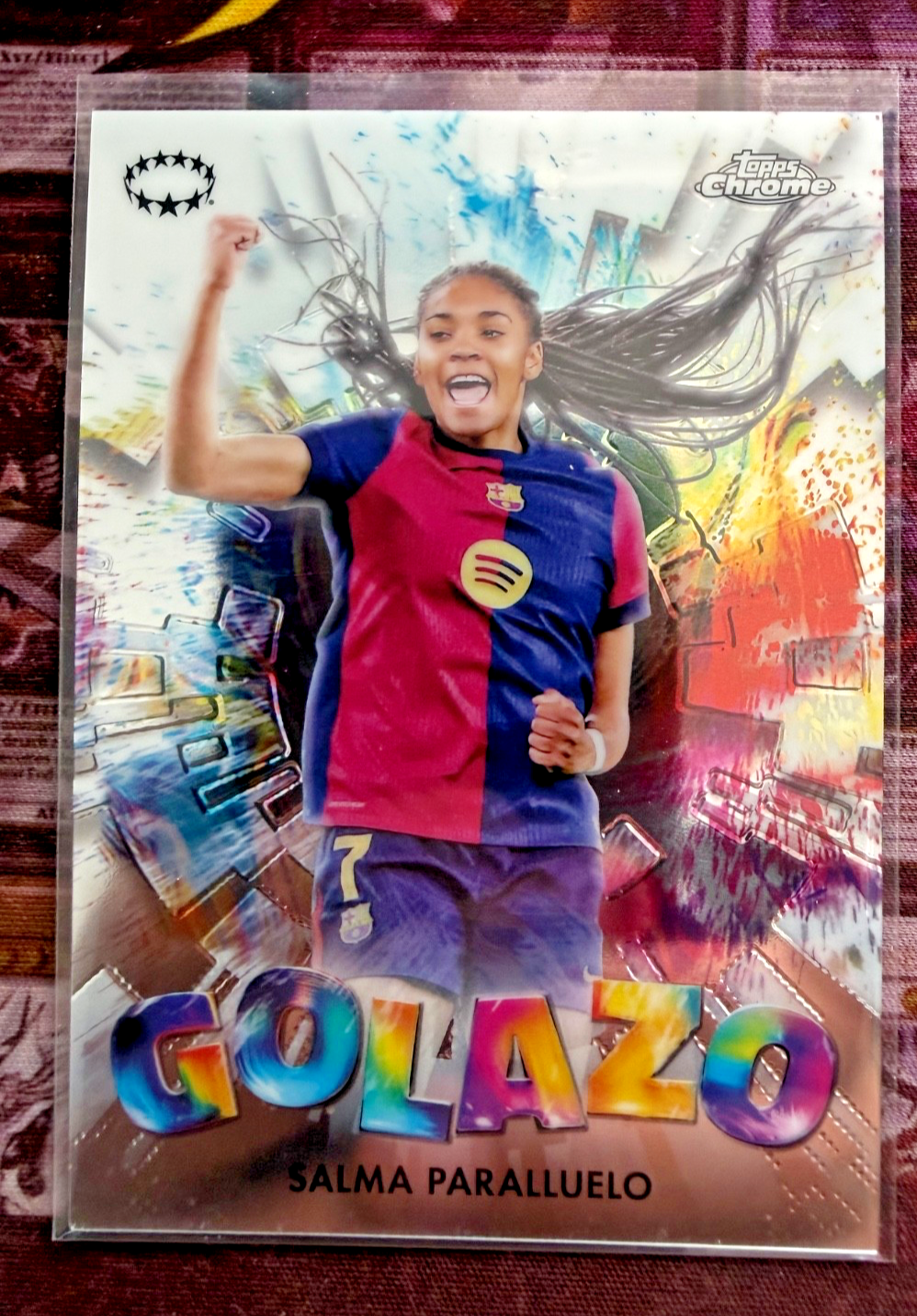 2024-25 Topps Chrome UWCL Salma Paralluelo Golazo Barcelona Spain Near Mint