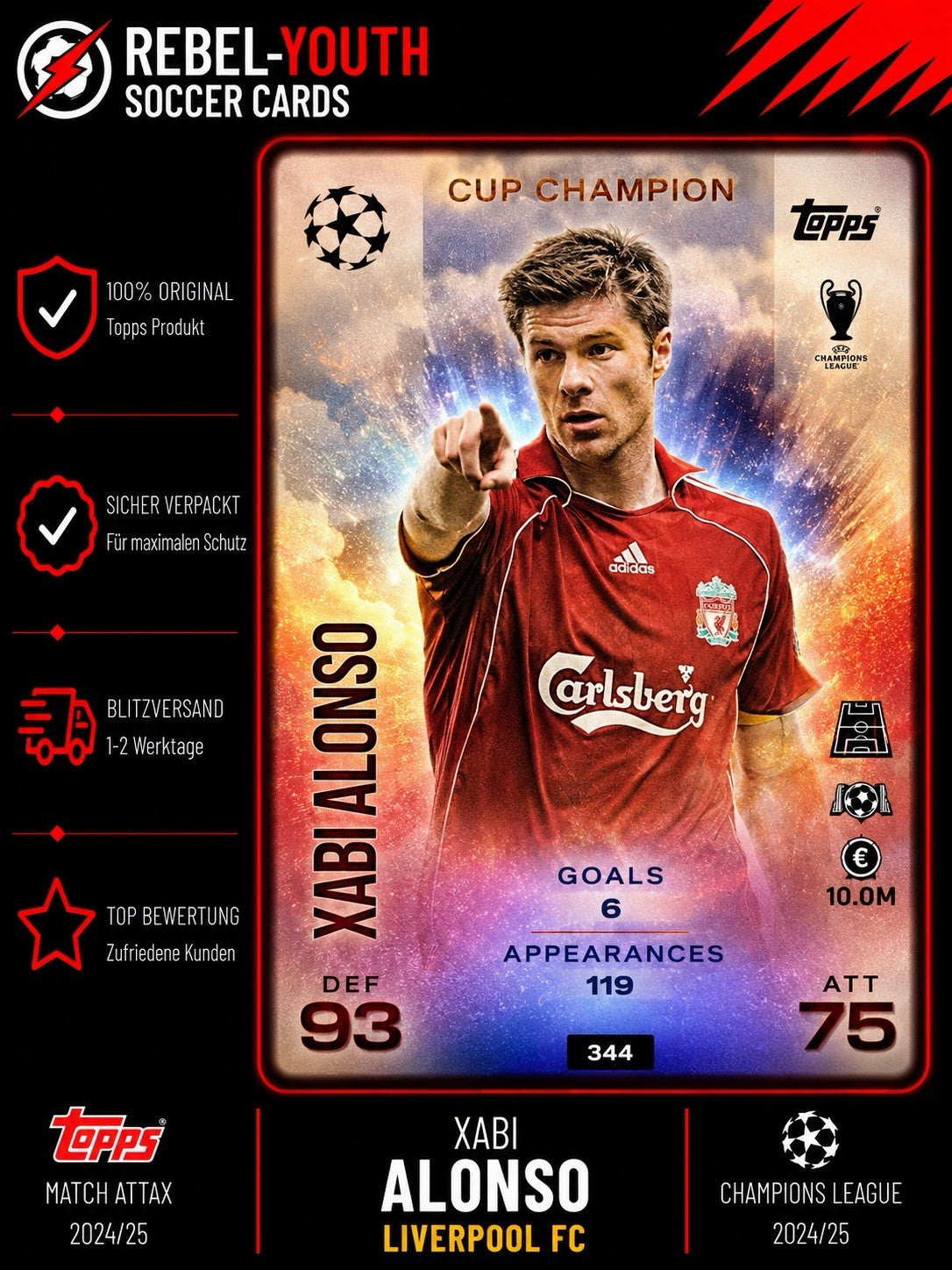 Topps Match Attax Champions League 25/26 Cup Champion Xabi Alonso Nr. 119