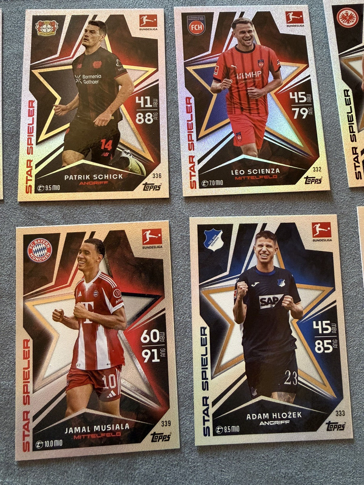 Topps Match Attax Bundesliga 2025/2026!STARSPIELER 11 Karten NEU