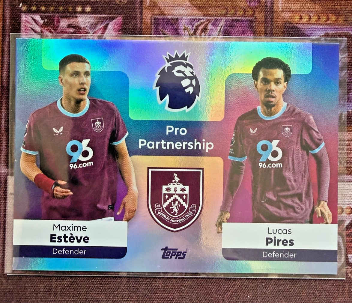 Maxime Estève Lucas Pires Pro Partnership #360 Topps Premier League 2025/26 Burn
