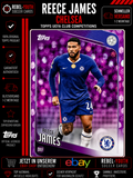 Reece James Chelsea Topps UEFA Club Competitions 2024/25 Purple Parallel