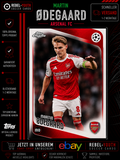 Martin Ødegaard Topps Chrome 2025/26 Arsenal FC Base Card UCC UEFA