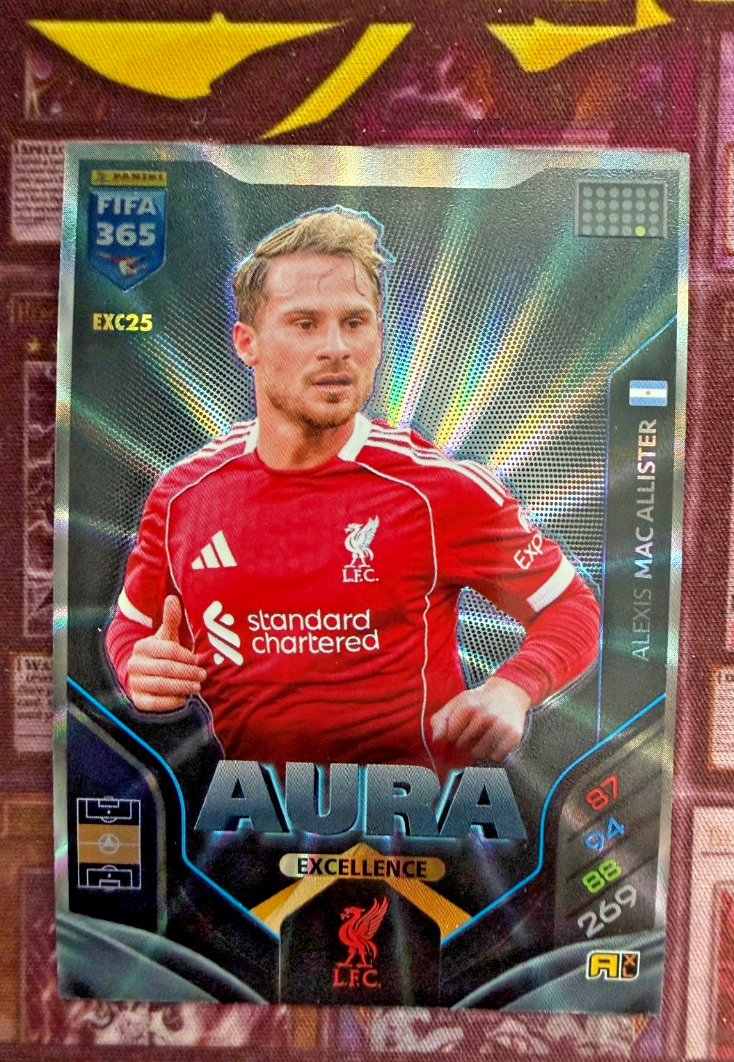 Alexis Mac Allister EXC25 Aura Excellence Panini FIFA 365 2025/26 Argentina Live
