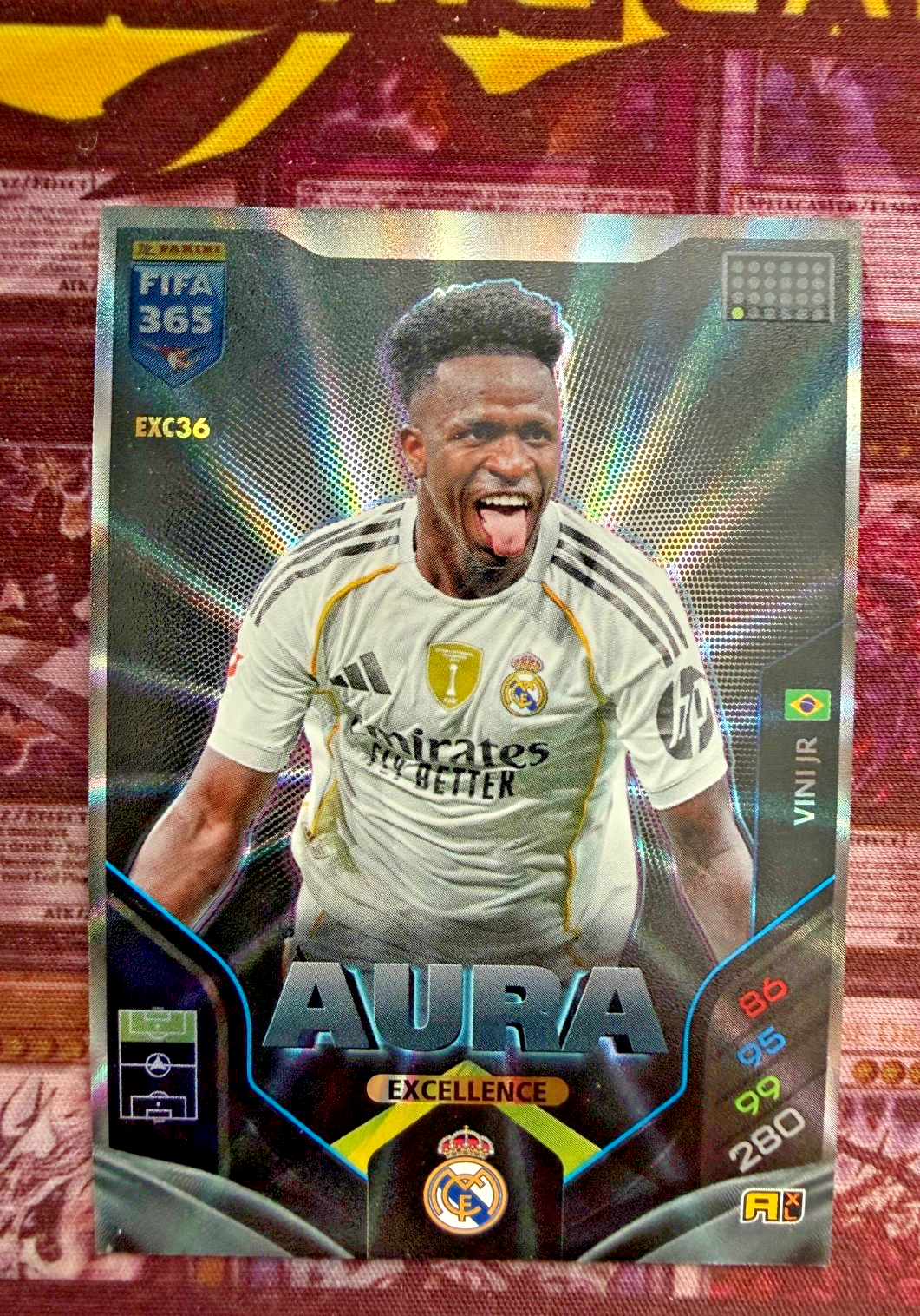Vinicius Jr EXC36 Aura Excellence Panini FIFA 365 2025/26 Real Madrid Brazil
