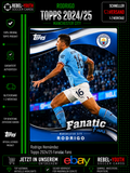Rodrigo Hernández Fanatic Fans Topps 2024/25 Manchester City