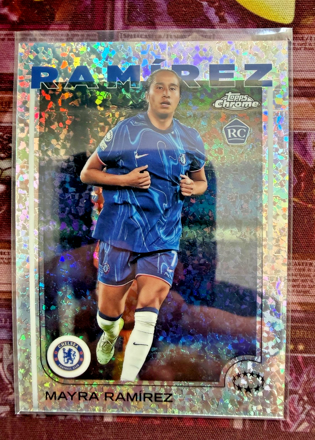 Mayra Ramirez RC 2024-25 Topps Chrome UEFA Speckle Refractor Chelsea Rookie Card