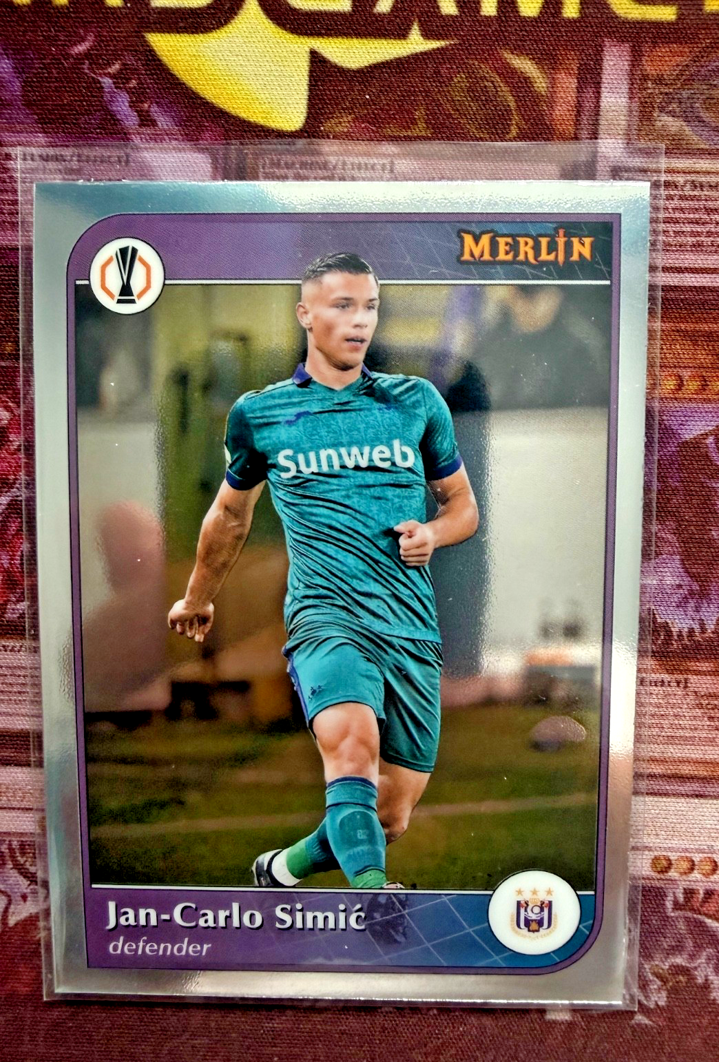 Jan-Carlo Simić Topps Merlin 2024/25 RSC Anderlecht UEFA Europa League Base Card